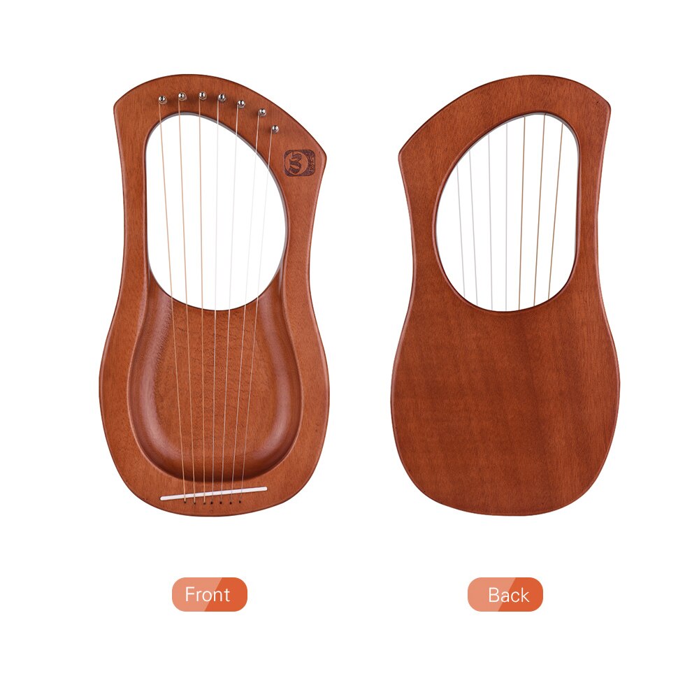 Walter. T 7 String Lier Instrument Harpen Piano Lyra Harp Kit Wh04 7-String Houten Lier Harp Snaren Mahonie Met draagtas