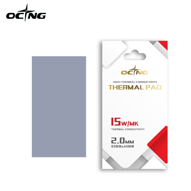 Ocng lämpötyyny 15w/ mk prosessori/gpu näytönohjain emolevyn silikonityyny monikokoinen pehmeä lämmönpoisto silikonityyny: 85 x 45 x 2.0mm