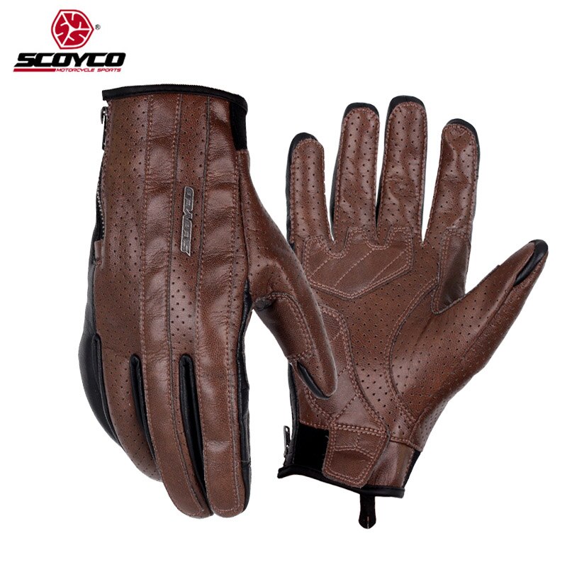 SCOYCO MC50 Motorcycle Gloves Motocross Riding Locomotive Retro Summer Breathable Touchscreen Motorbike Gloves Luvas Moto