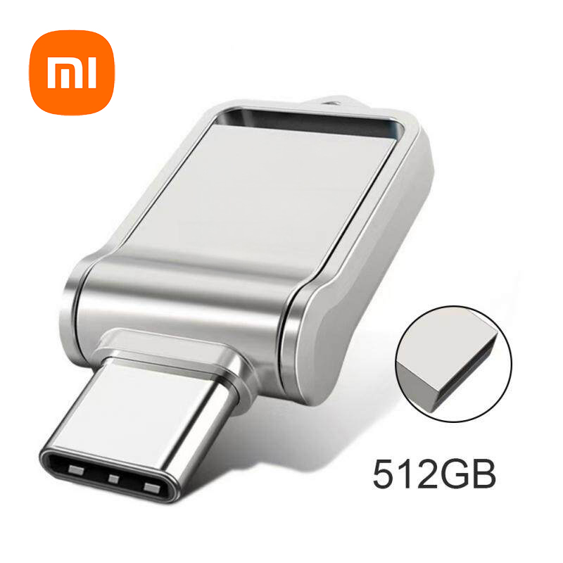 Xiaomi Metal Flash Drive USB 3.2 2TB High Speed Transfer Type-C Interface Dual-Use Flash Memory Stick For Mobile Phone Computer: WHITE