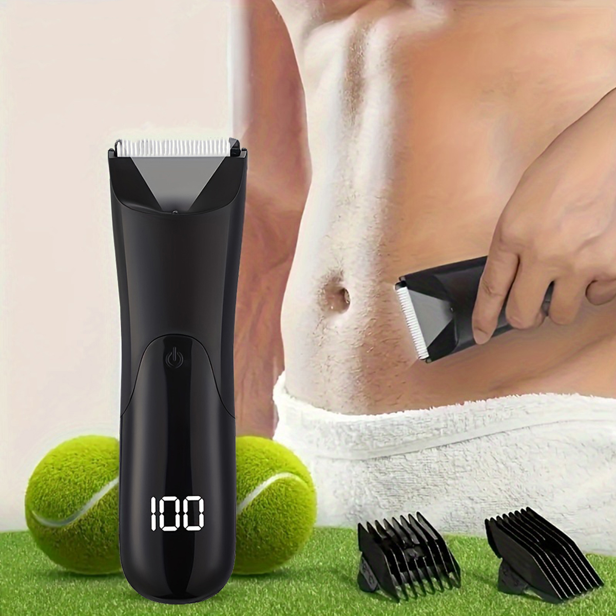 Depiladora corporal para hombre, recortadora de ingle para hombre, afeitadora de barba, depiladora de pelo de pecho, afeitadora de pelo de axila, brazos, piernas, maquinillas de afeitar: Negro