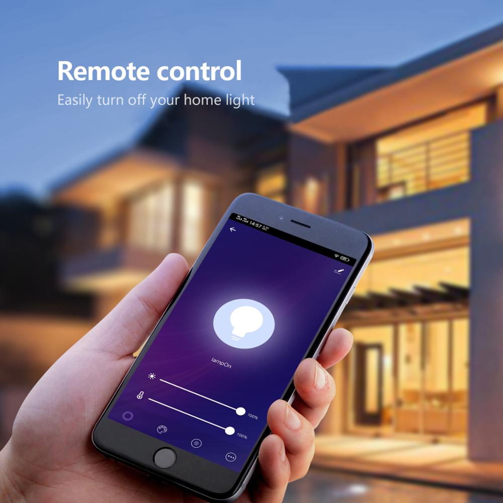 Tuya app 15w wifi smart pære  e27 rgb led lampe dæmpbar bluetooth magisk pære  ac85v-265v kompatibel alexa og google home