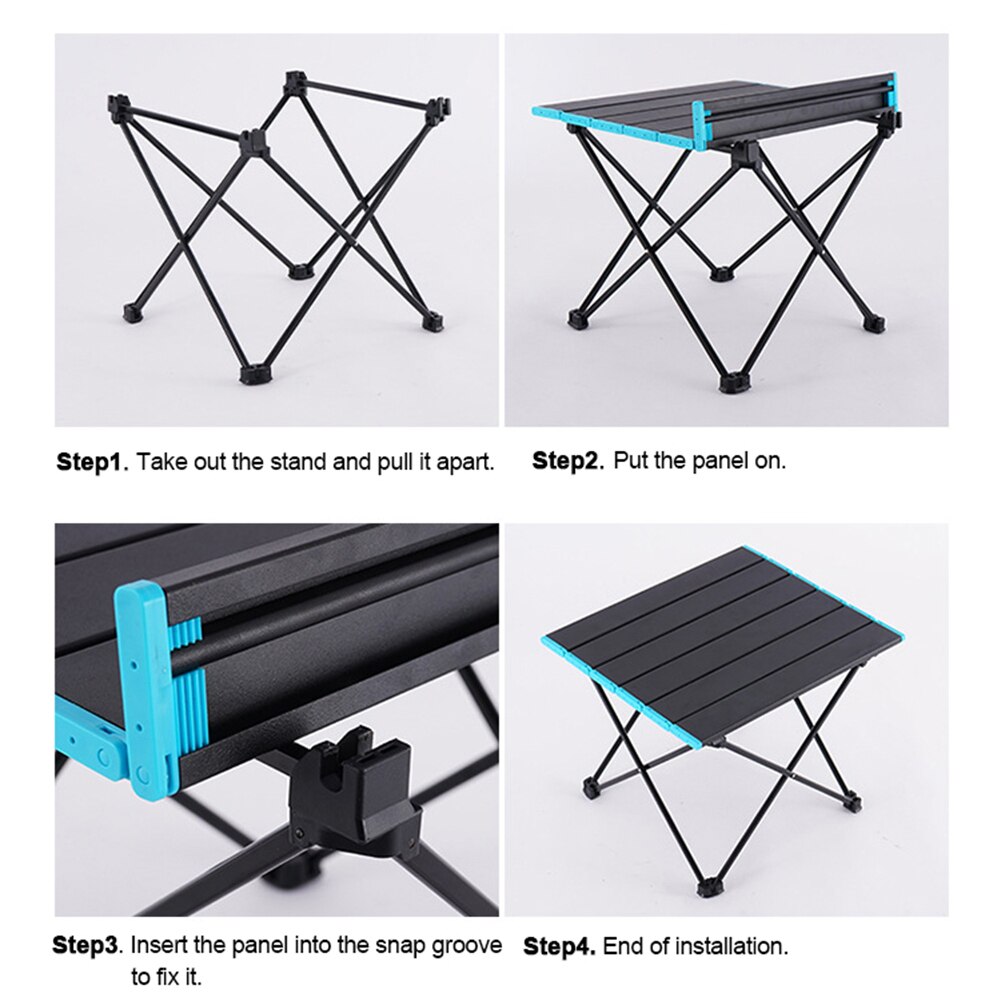 1pcs Portable Foldable Table Ultralight Aluminum Alloy Computer Bed Tables Folding Desk for Picnic BBQ Outdoor Camping Furniture