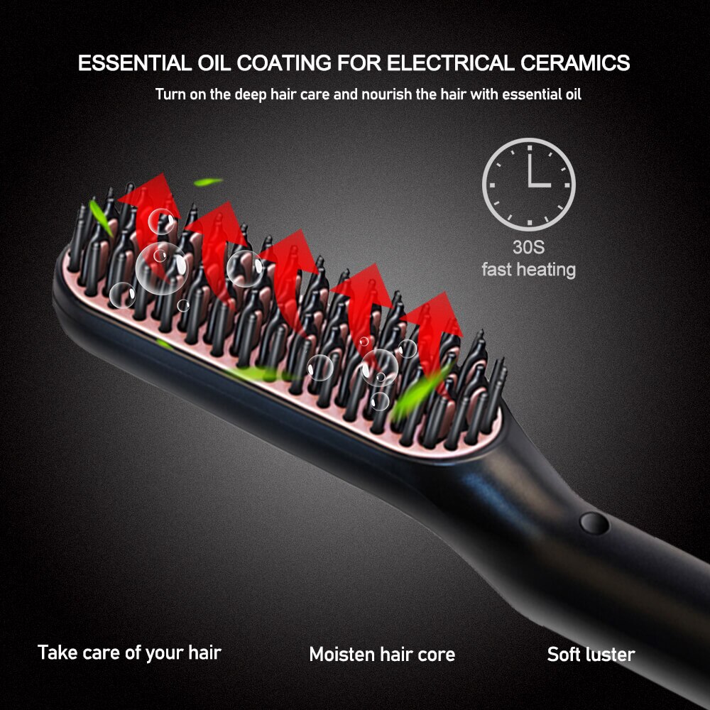 Beste Baard Stijltang Mannen Multifunctionele Vrouwen Haar Styler Elektrische Kam Quick Styling Professionele Rechttrekken Borstel