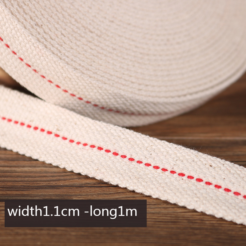 Mecha de lámpara de queroseno de 1 metro, mecha de algodón trenzada, lámpara de aceite de algodón plano, mecha para lámpara de aceite: 1.1cm -1m