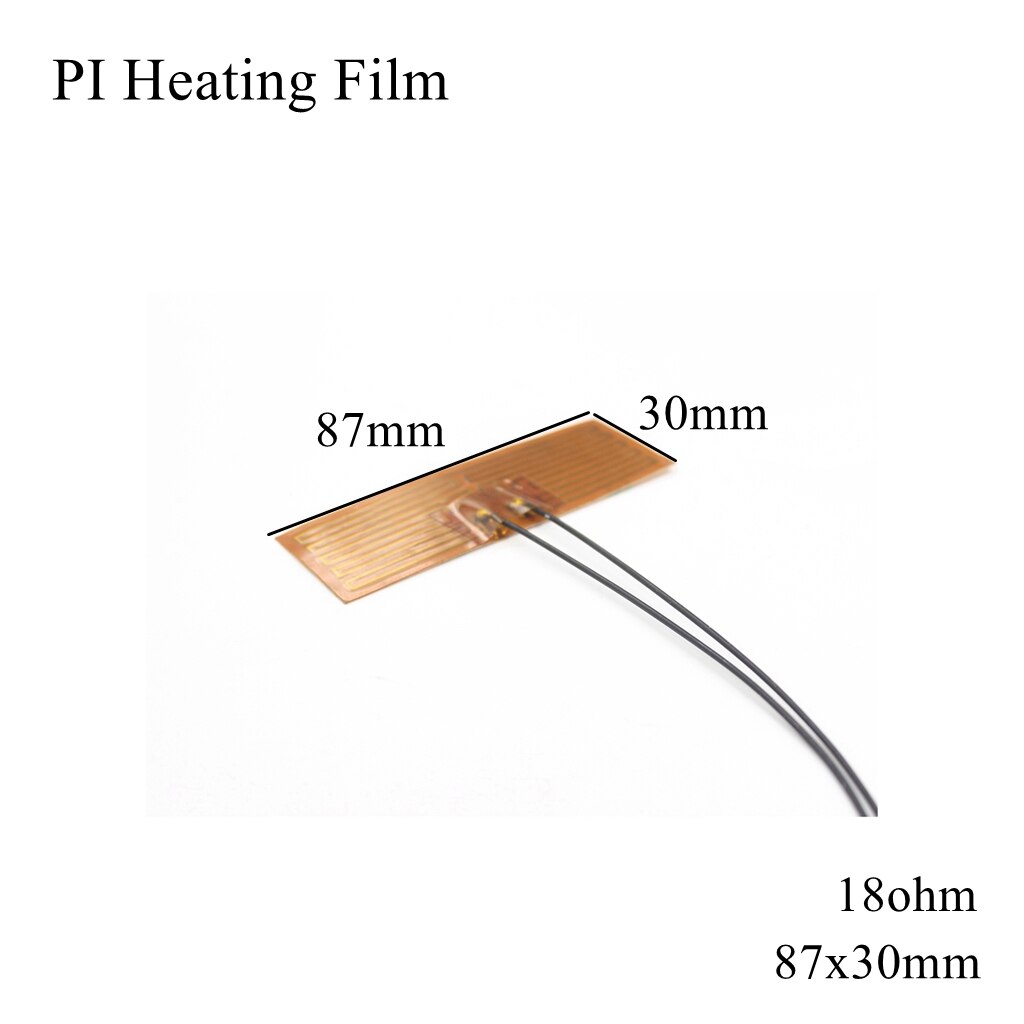 80x35mm 5V 12V 24V 110V 220V Pi Heizung Film Polyimid Klebstoff Elektrische heizung Platte Tafel Pad matt Kraftstoff Folie Öl Motor- Panzer: 87x30mm