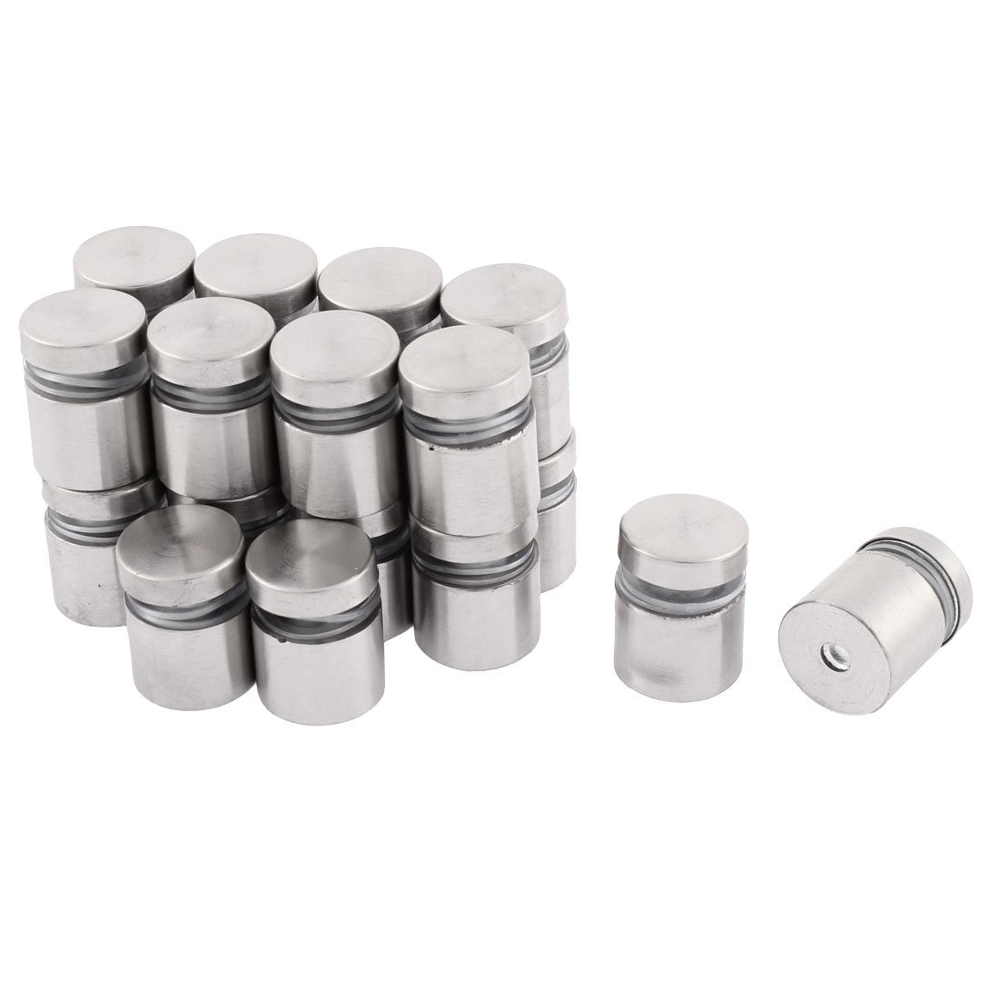 30 stk 12 x 22mm rustfritt stål avstandsstykke glassholder skiltmontering