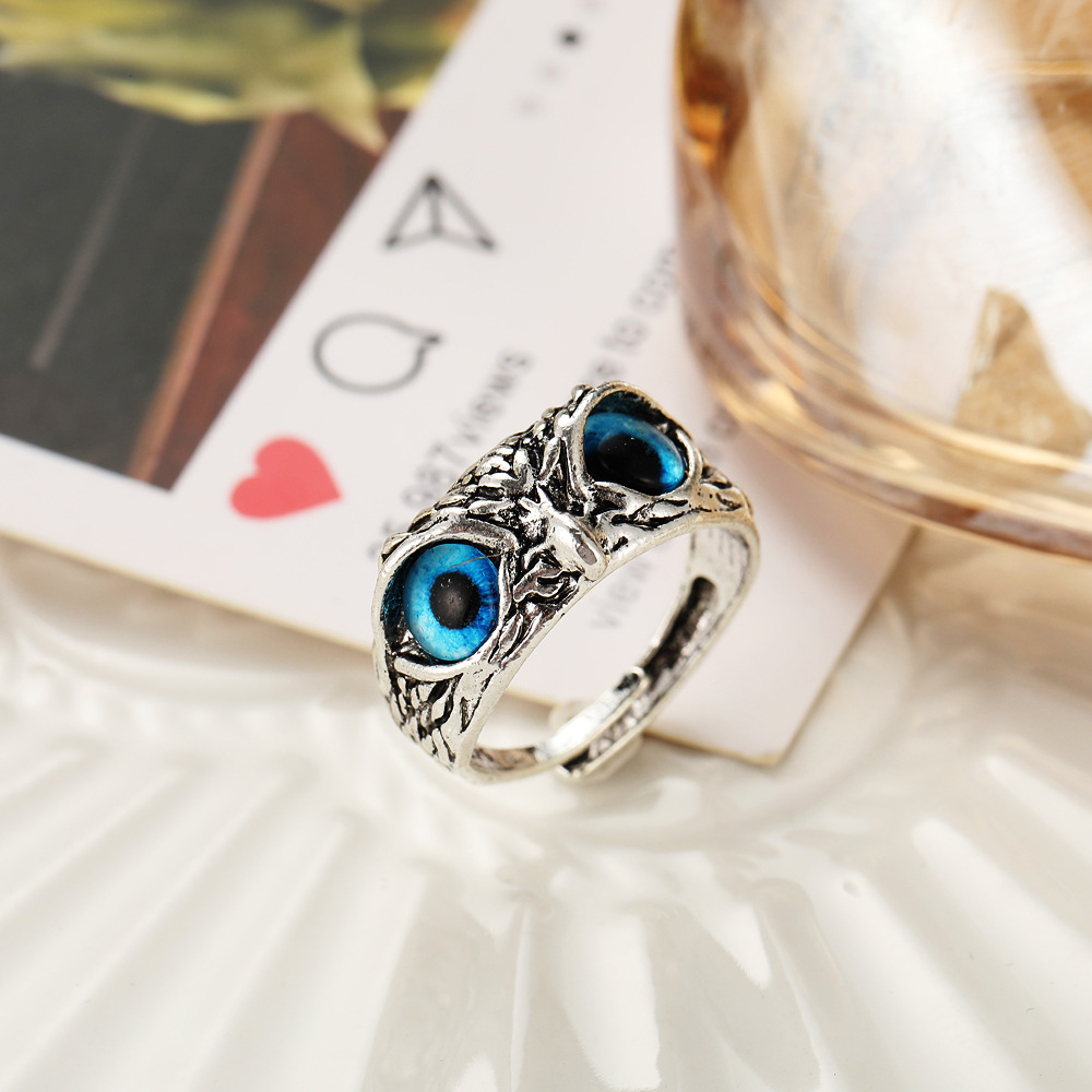 Charm Vintage Uil Ring voor Mannen Vrouwen Schattige Dieren Uil Jeugd Gothic Ringen Sieraden Accessoires