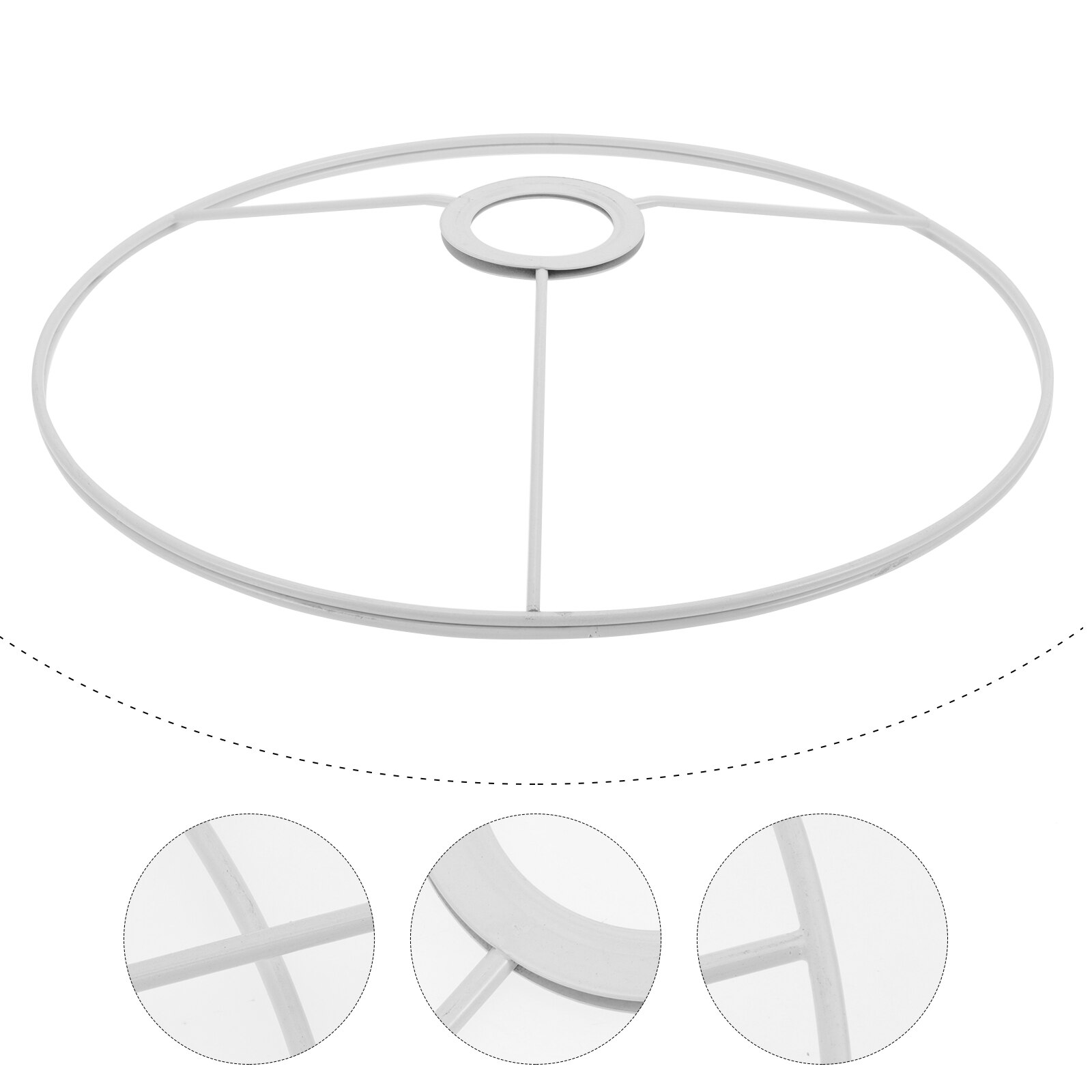 Lampshade Frame Round Vintage Lamp Shade Frame E27 Base 30cm Lampshade Supply: Default Title