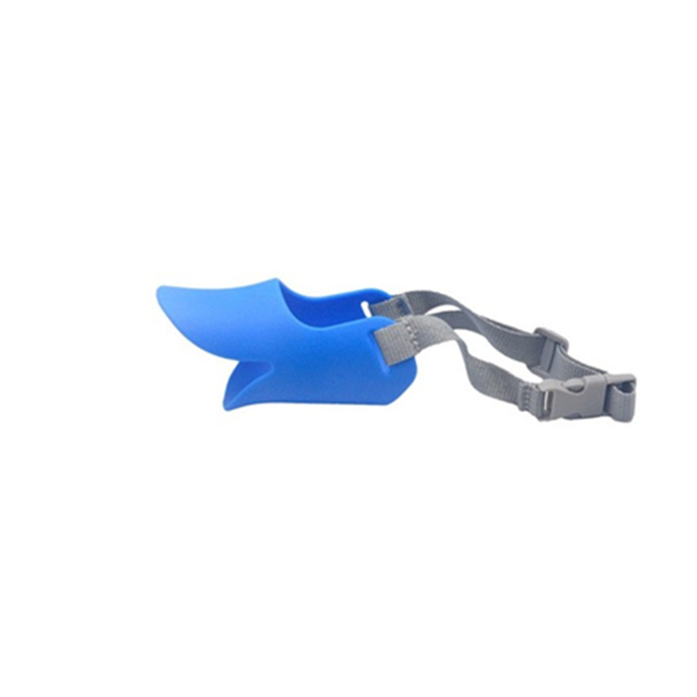 Dog Muzzle Silicone Duck Muzzle Mask for Dogs Anti Bite Stop Barking Small Large Dog Mouth Muzzles Pet Dog Accessories: blue / S