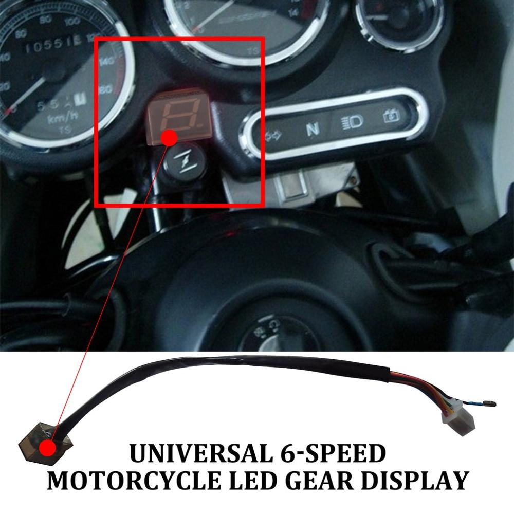 Universele 6 Speed Moto Display Digitale Led Display Neutrale Gear Motorfiets Off-Road Motorcycle Indicator Light