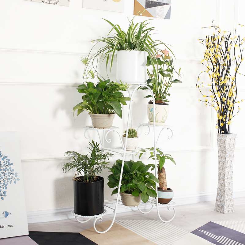 7 camada de ferro planta estande rack vaso de flores titular prateleira do jardim escritório em casa planta interior ao ar livre suculenta prateleira pátio jardim decoração