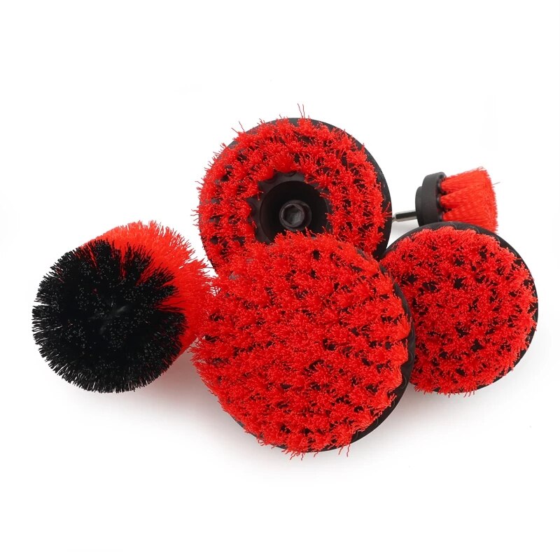 2/3.5/4/5'' Brush Attachment Set Power Scrubber Brush Car Polisher Bathroom Cleaning Kit with Extender Kitchen Cleaning Tools