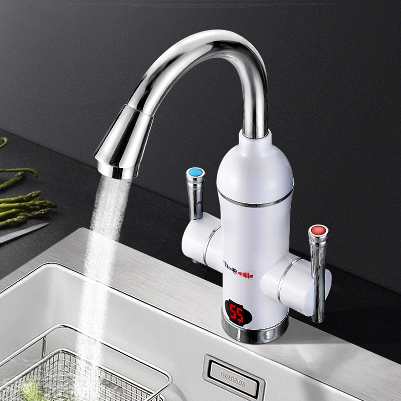 220v Water Heater Bathroom Kitchen instant electric water heater tap temperature display faucet Shower Tankless