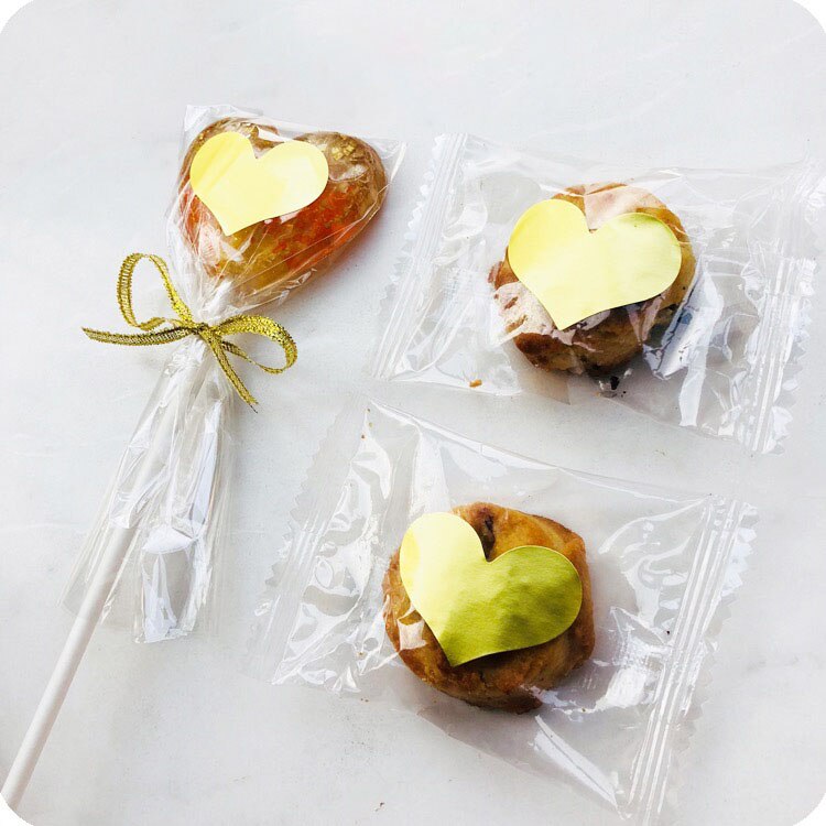 240Pcs Golden Heart Shaped Sticker Label Adhesive Stickers Box Packaging Sticker Kids Stationery Envelope Stickers