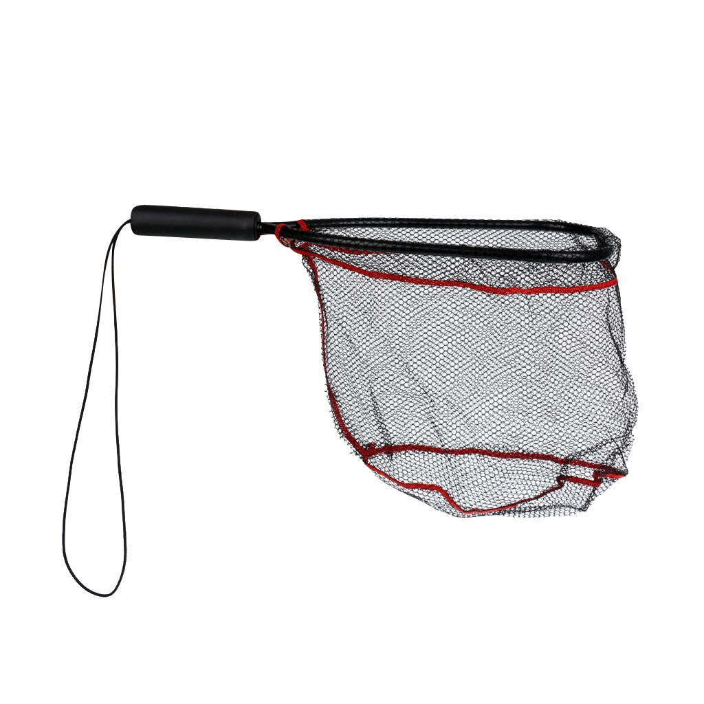 Fly Fishing Net Trout Catch Nylon Landing Net Fish Net With Rubber Handle