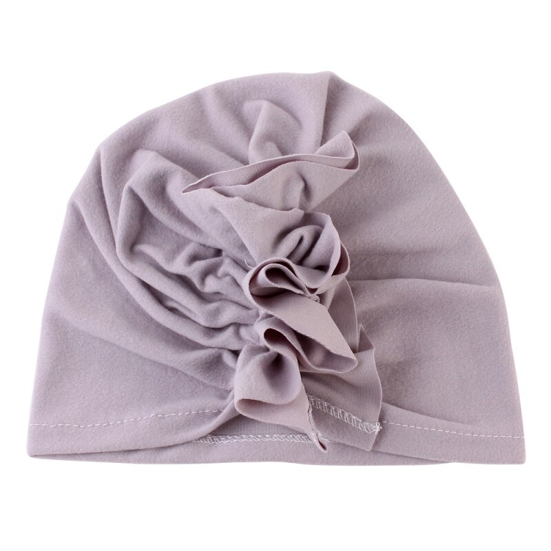 1pc Baby Girls Headband Flower Baby Hat Newborn Elastic Baby Turban Hats For Girls Cotton Infant Beanie Cap: 09