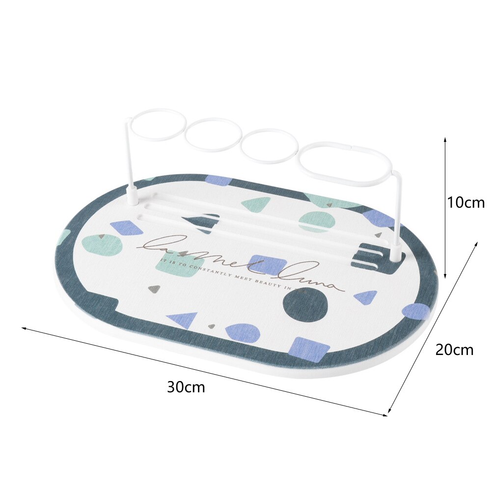 Diatom-soporte para cepillo de dientes eléctrico, estantería impermeable de diatomita para baño, almohadilla absorbente: B