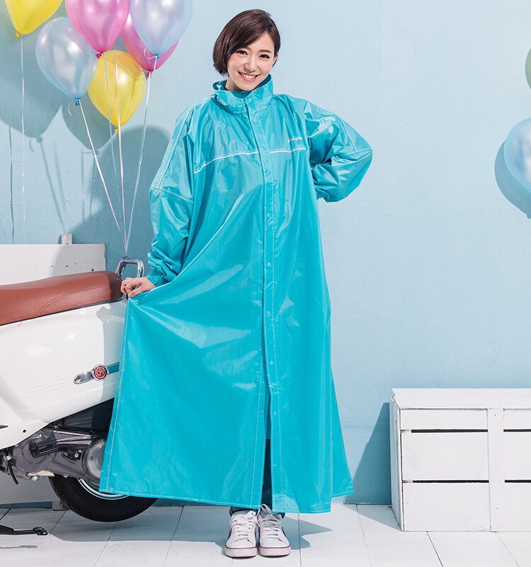 Lange Motorrad Regenmantel Mit Doppel Transparent Hüte Erwachsene Dick Eva Regen Mantel Impermiable Windschutz Kunststoff Graben Mantel: Blau / L