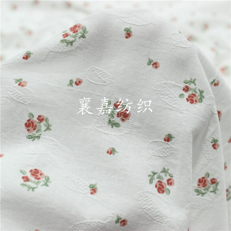 Cotton Jacquard Cloth, Japanese And Korean Small Floral Tablecloth, Spring And Autumn Shirt Skirt Fabric, Bedding Fabric: Default Title
