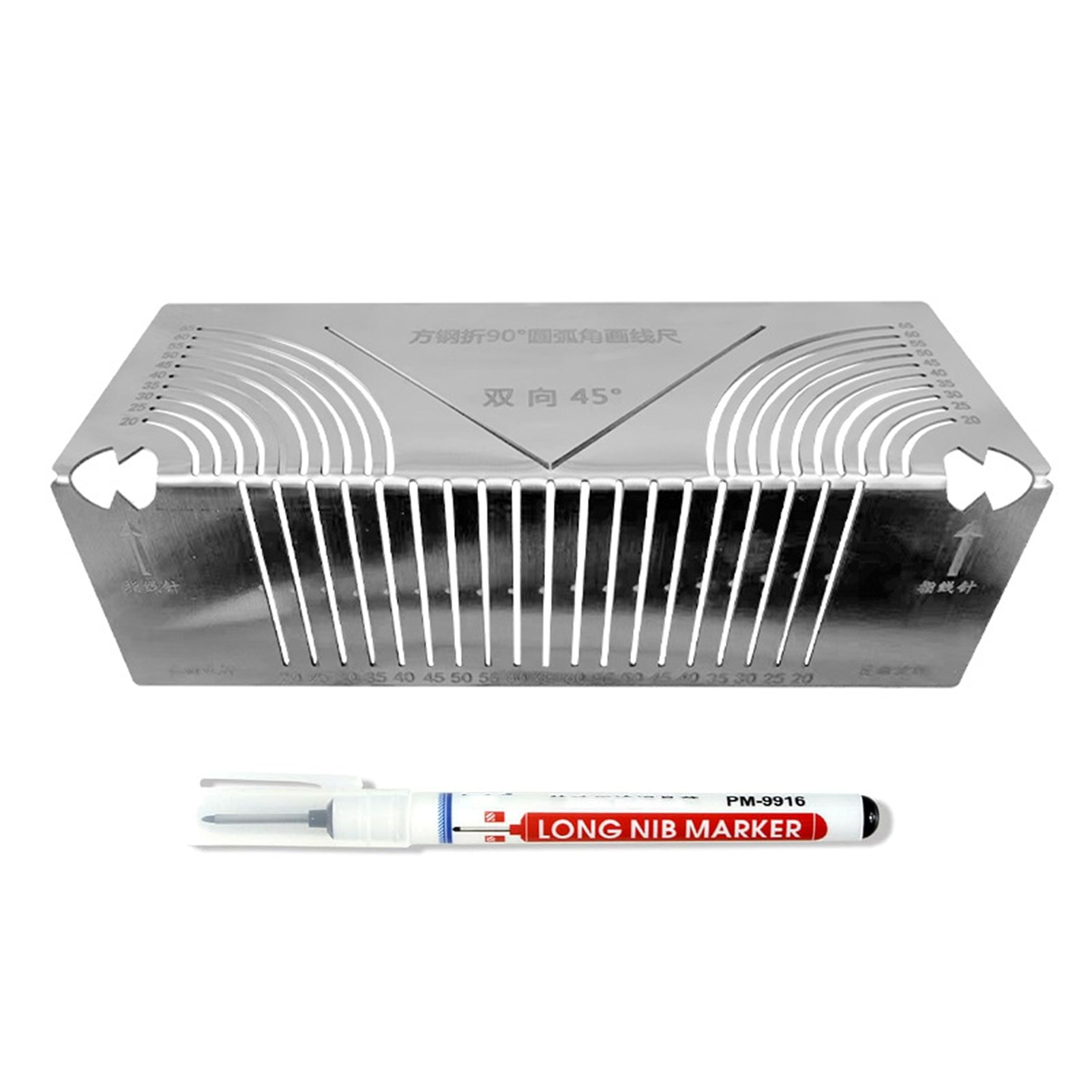 Precision-Flex Angle Arc Marking Tool Metal Fabrication Pipe Saddle Cutting Guide All In 1 Measuring For Welding Metalworking: Blue