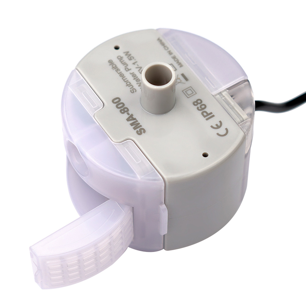 SMA-800 USB Water Pump and Filter DIY Cats Pet Drinking Fountain Low Noise Brushless Motor Submersible Pump DC 5V/1A 40cm 160L