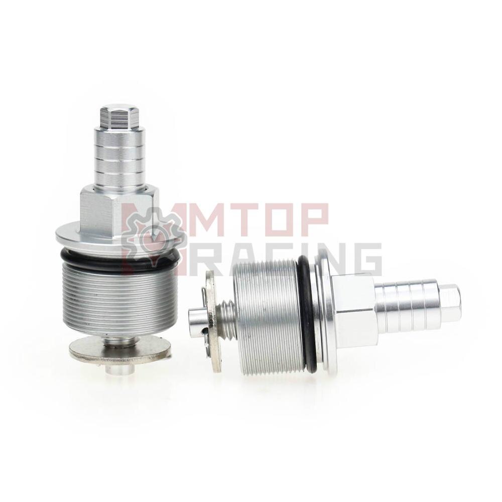 Preload Fork Caps For Honda NSR50 NSR80 NS-1 30mm Hexagonal Adjustable Fork Bolts Black Silver: Silver