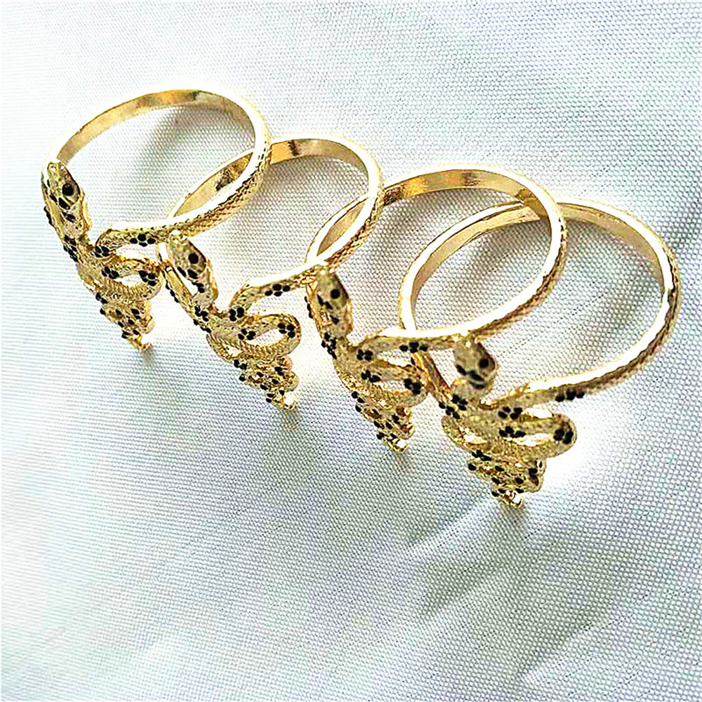 12Pcs/Spot Metal Snake Servet Ring Voor Bruiloft Banket Gebed Familie Verzamelen Tafel Decoratie Decoratie