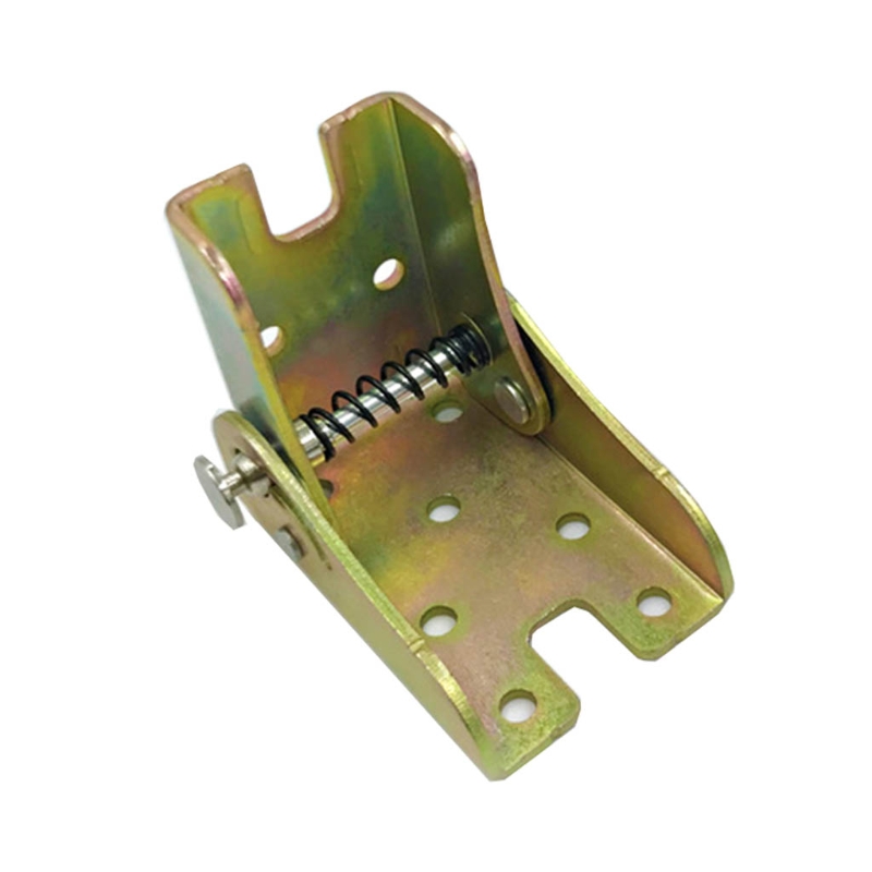 50LB 90 Degrees Locking Folding Hinge Self-locking Hinge Iron Chair Leg Bracket Hinge for Worktables Beds Tables Folding Legs: Side press