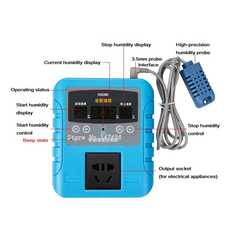 AK8002 humidity controller with high precision dig... – Grandado