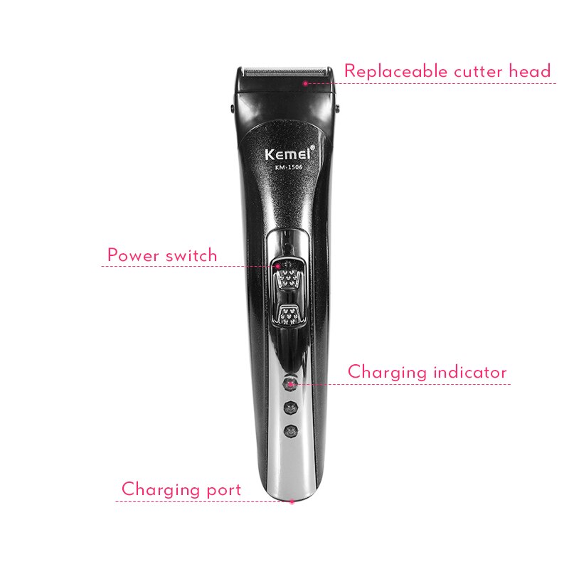 Kemei Hair Clipper Display Men's Grooming Low Noise Clipper Titanium Ceramic Blade Adult Razor Rechargeable Use F30