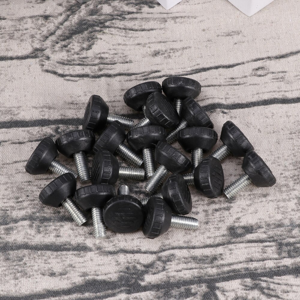 20PCS Furniture Foot Height Adjustment Foot Screw Adjustment Foot Leveling Foot Black