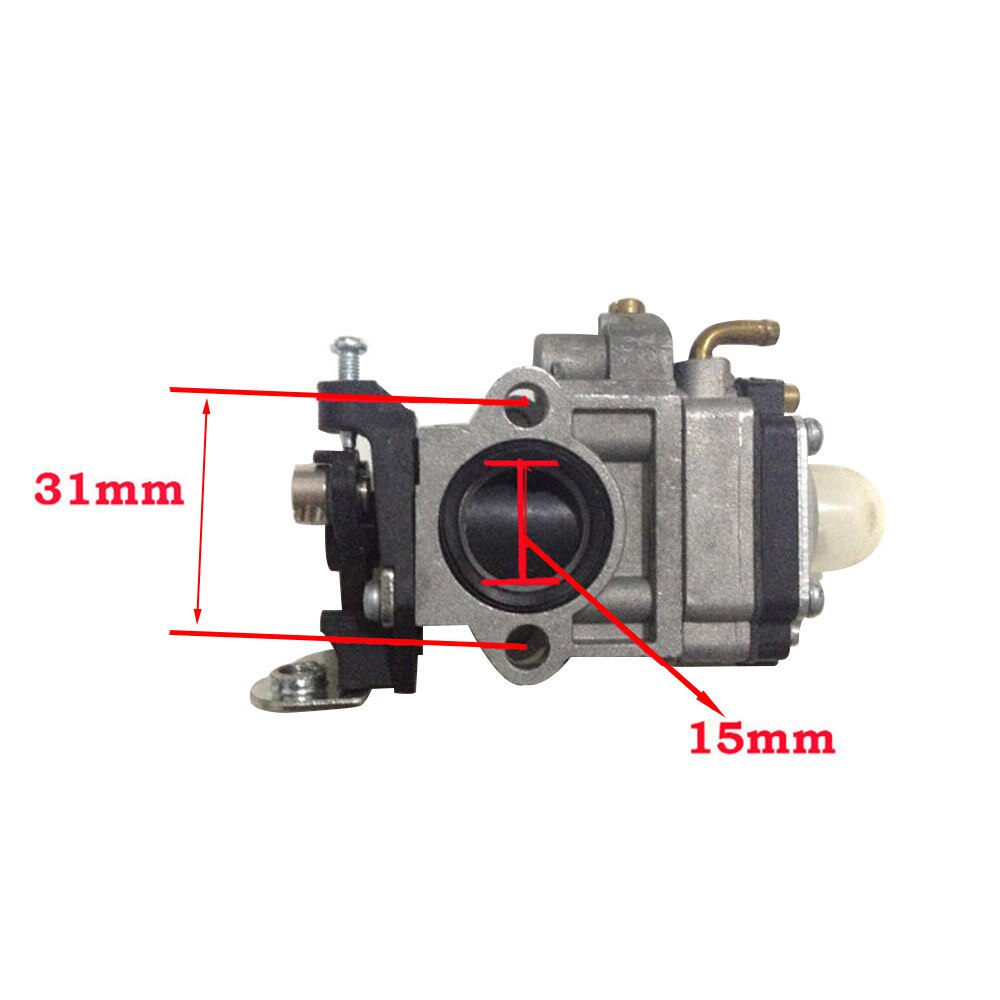 Kit de carburador de 15mm, accesorio para desbrozadora 43cc, 49cc, 52cc, descortezadora, motosierra