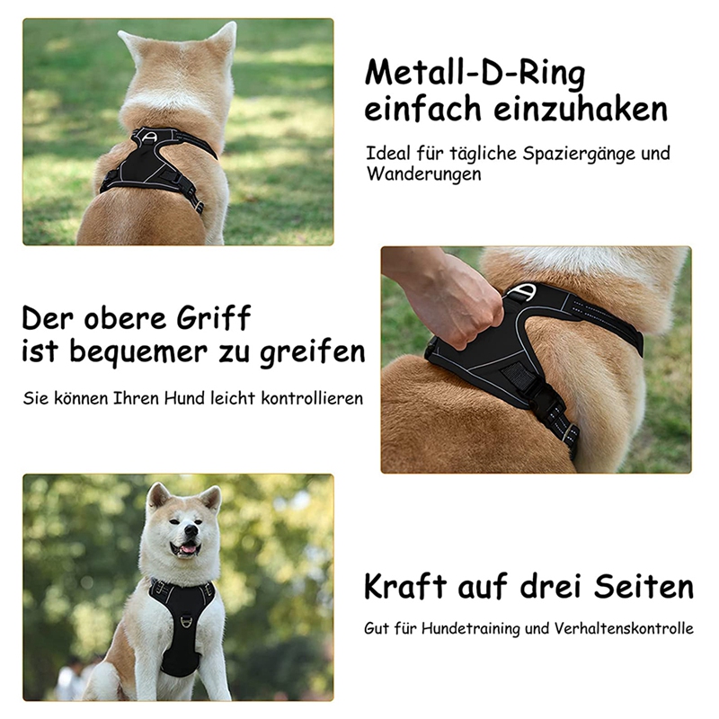 Dog Harness for Dogs Anti Pull Harness Pull Safety Harness Small Large Medium Dog Chest Harness Soft Padded (M)