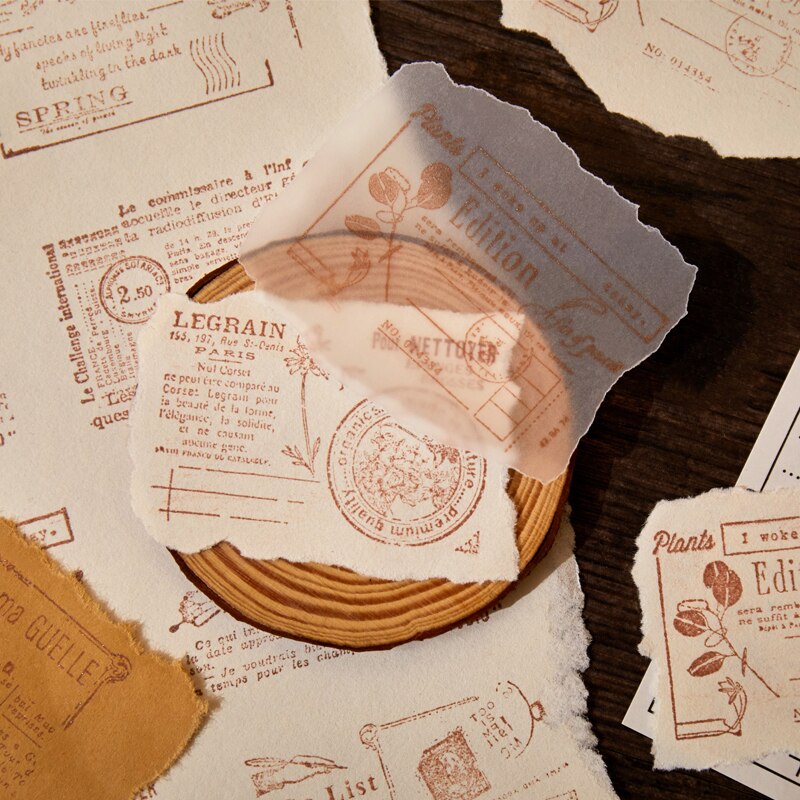 Timbres-poste anglais rétro en bois, arrière-plan pour Scrapbooking, carte faite à la main, bricolage, artisanat pour Album Photo