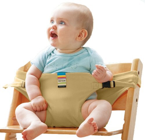 Baby bærbar sæde baby spisebælte stol spædbarn rejsesæde børn spisestue sikkerhedssele stol: Khaki