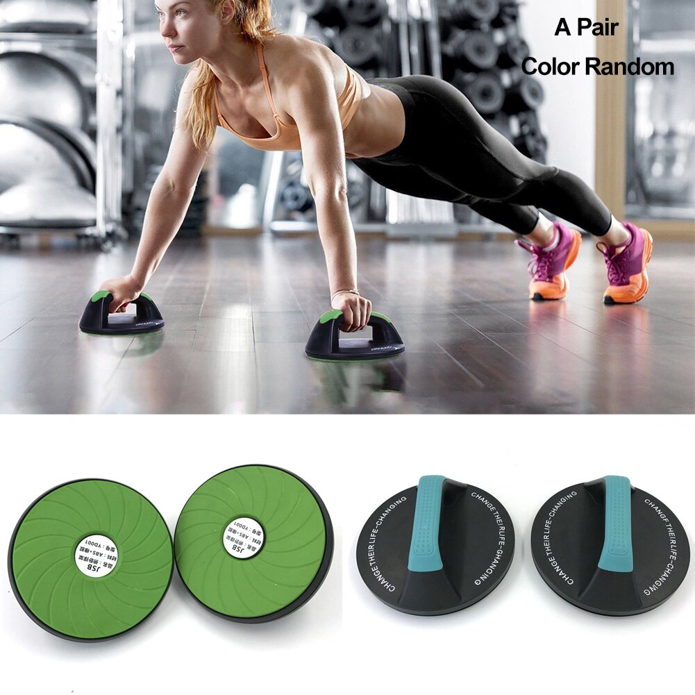 1 Pair 360-degree Rotation Portable Fitness Arm Strength Round Rotating Handles Comfortable Push-ups Exercise Push-ups Frame