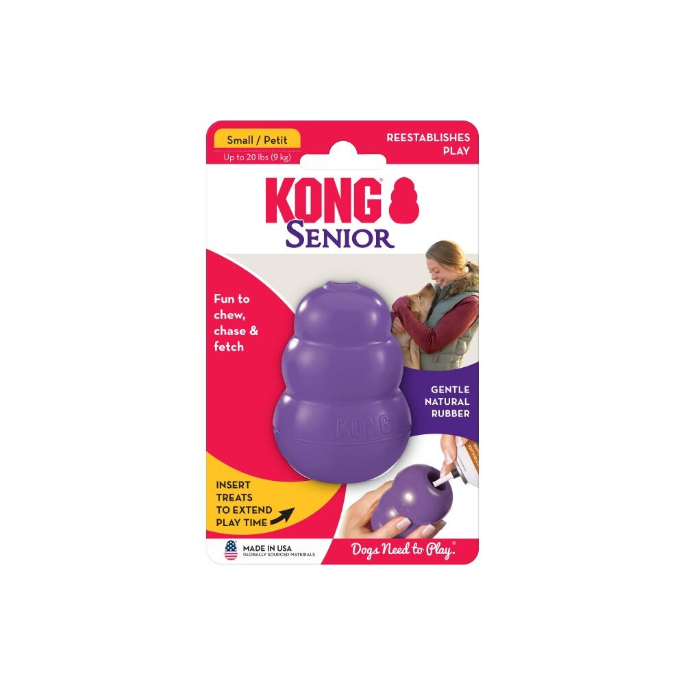 S-Size KONG Dog Chew Toy Classic Collection Up to 20lbs(9kg): Purple