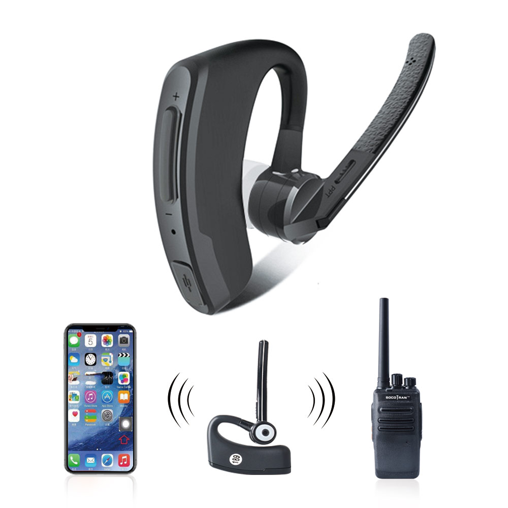 Draadloze Walkie Talkie Headset PTT Bluetooth Oortelefoon met Microfoon Adapter 2 way Radio M Type Draadloze hoofdtelefoon voor Motorola Radio