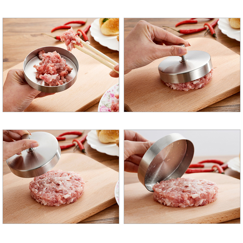 DIY 304 Stainless Steel Hamburger Press patties Maker Mold Kitchen Cooking Tool Hamburger Patty Maker Burger Press