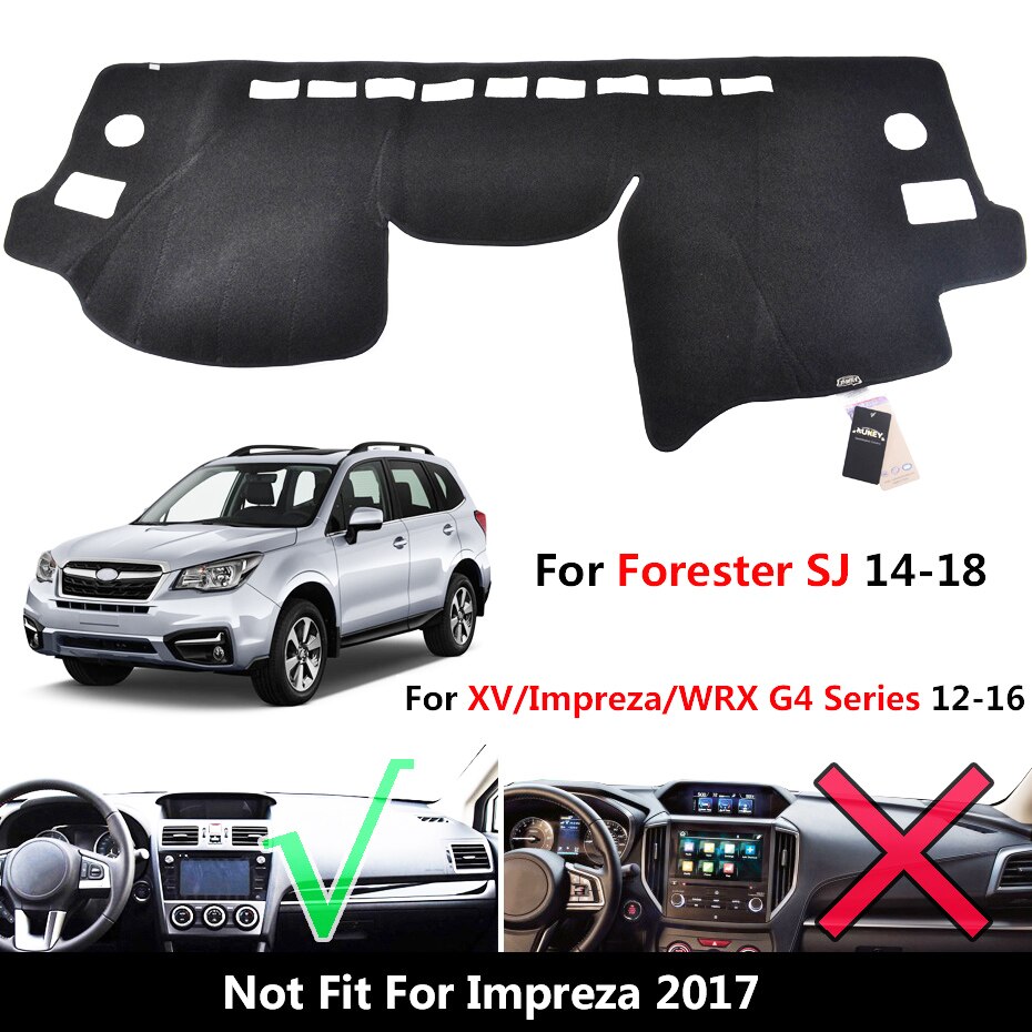 Car Dash Cover Mat Dashmat Dashboard Cover For Subaru XV Impreza Crosstrek -: For XV-LHD 12-16