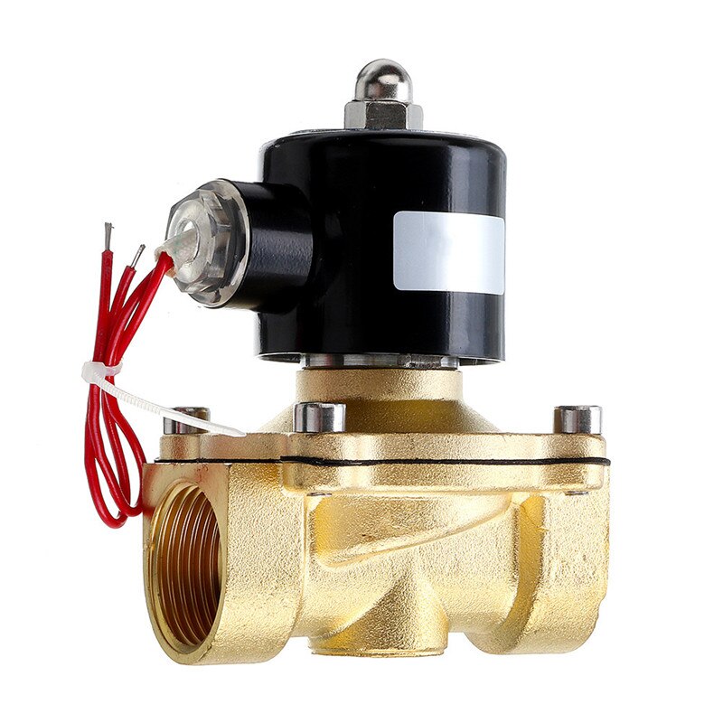 ALLSOME 1/2 3/4 1 Inch DC24V Electric Solenoid Valve Pneumatic Valve for Water Air Gas Brass Valve Air Valves Durable CJ009