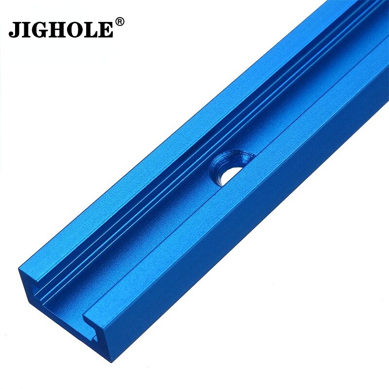 Double-Cut Profile Universal T-Track W/ Mount Predrilled Holes Aluminum Alloy T Slot Slide Miter Track Chute Rail 300-800mm
