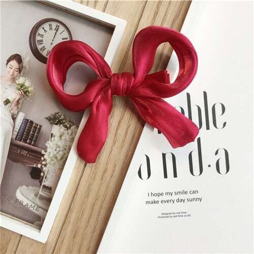 EnkeliBB de 10*7cm pasadores de pelo para bebés y niñas de con moño Clips para el pelo para niñas de estilo dulce para niños todos los accesorios: Red