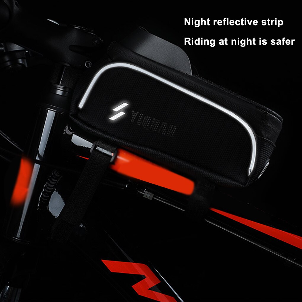 Sacs de vélo à écran tactile de 6.9 pouces, sac de Tube de tête de vélo vtt, sac de téléphone portable pour guidon de vélo