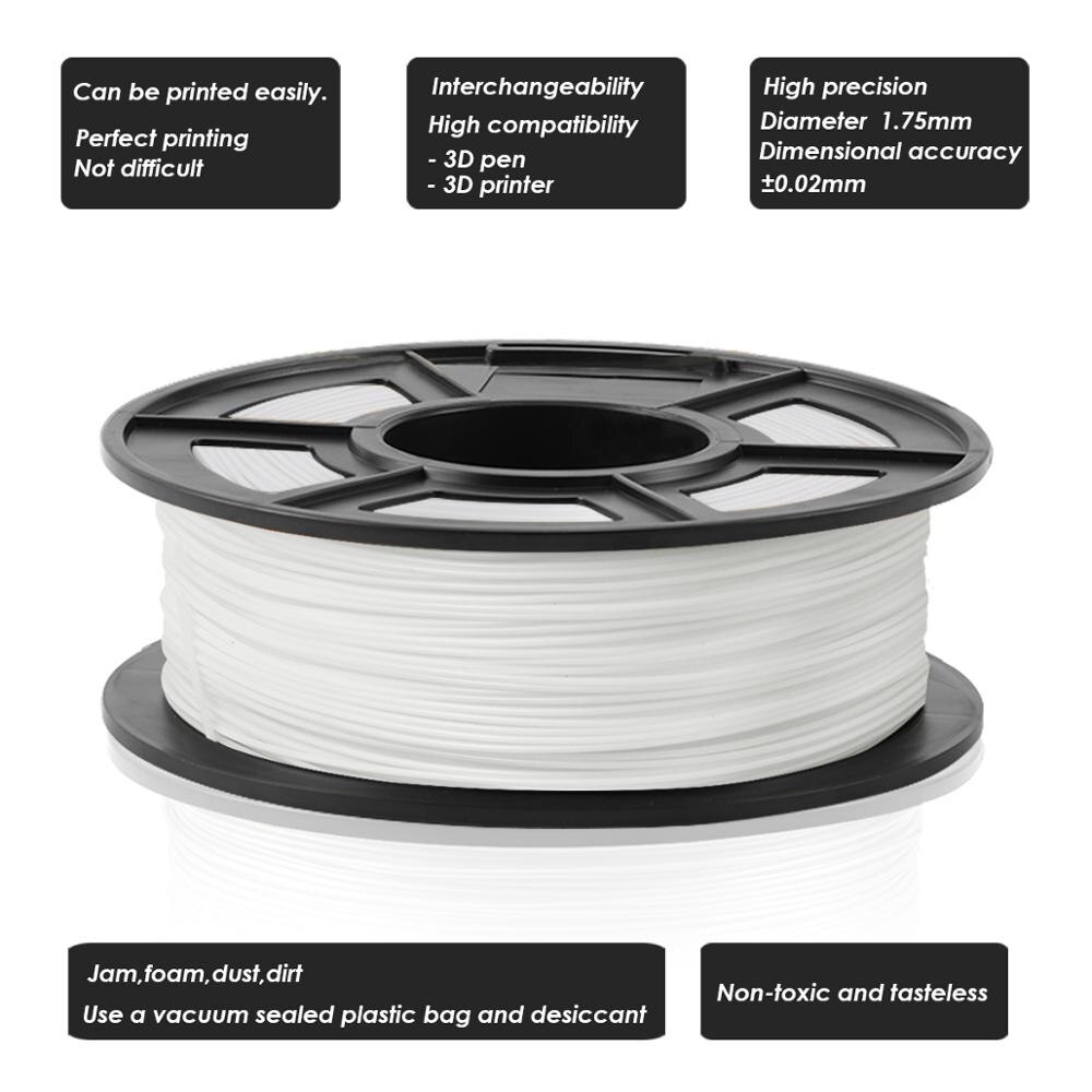 SUNLU 1,75 MM ABS 3D Filament 1kg Material ABS 3D Drucker Filamente 3D Druck Materialien Schnelle