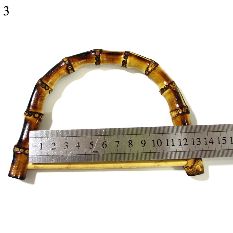 1pc d form hängare typ trä bambu handtag för handgjord handväska diy väska handväska ram tillverkning väska hängare väska delar tillbehör: 03