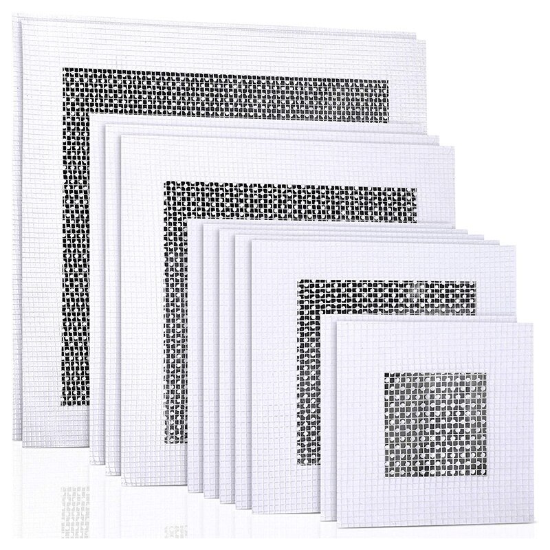 12 pezzi Patch di riparazione della parete in alluminio Patch di riparazione della parete autoadesiva Patch di riparazione del muro a secco da 2/4/ 6/8 pollici: Default Title