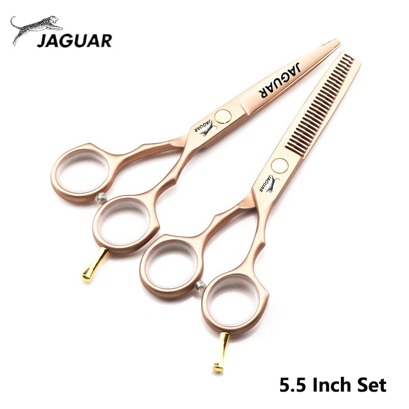 JAGUAR Hair Scissors 5.5&6.0 Inch Cutting Thinning Set Hairdressing Scissors Barber Tools salons she: 5.5 Inch Set 02