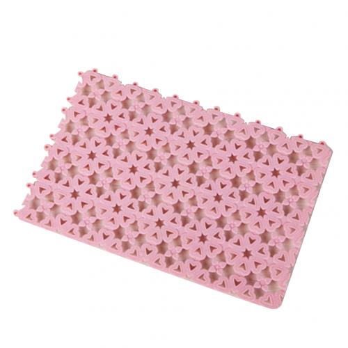 Diy Multifunctionele Uitsparing Splicing Waterdichte Badmat Douche Badkamer Antislip Mat Puzzel Coaster Isolatie Mat Accessoires: Light Pink